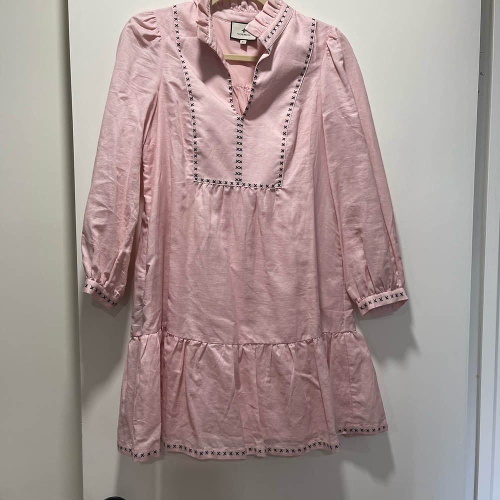 Tuckernuck Pink Embroidered Dress